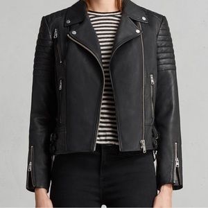 All Saints Papin Biker Leather Jacket
